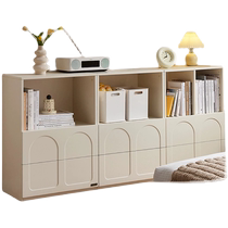 Quanyou Home Cream Style Combination Locker Living Room Study Low Bookcase Miscellaneous Cabinet Bedroom Bedside Table Sofa Side Cabinet