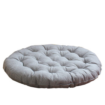 Cross-legged japanese solid color floor mat bay window linen