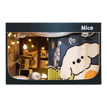 Installation-free college student dormitory bed curtain integrated upper and lower bunk universal all-inclusive blackout mosquito net for single person living on campus