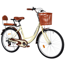 Womens bicycle commuter light adult commute to work solid tire 24-inch 26-inch college student campus adult bicycle