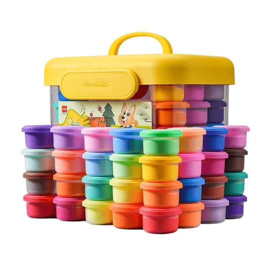 得力超轻粘土无毒儿童彩泥幼儿园用橡皮泥24色玩具手工黏土食品级