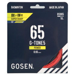 ເຊືອກແບດມິນຕັນ Gosen Gaoshen ຂອງແທ້ GT-65 thunder flash 58 string ທົນທານຕໍ່ສູງ elastic ທີ່ເຂັ້ມແຂງ ball sound racket string