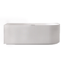 TW Travell artificial stone bathtub home free-standing internet celebrity hotel B&B vertical striped wave double bathtub