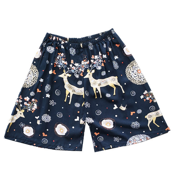 Artificial cotton loose trousers summer silk shorts