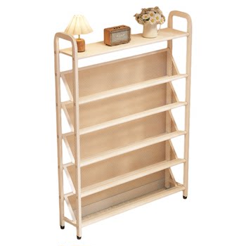 Shoe rack behind door