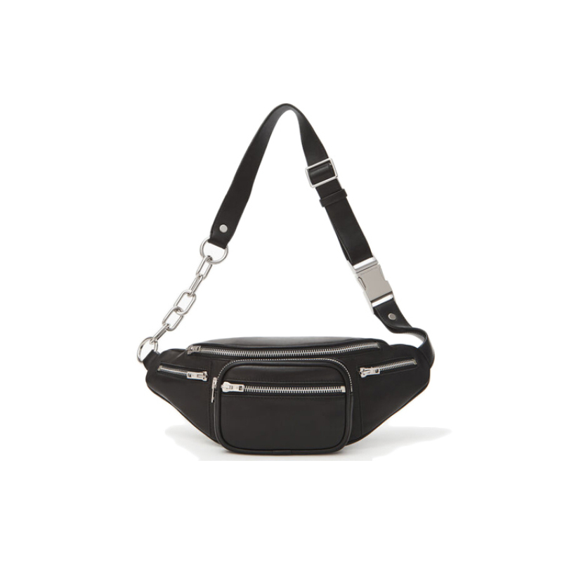 Alexander Wang Attica Leather Shoulder Crossbody Bag Unisex Black