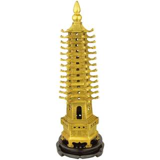 Brass Wenchang Tower Ornament 13th Floor 9th Floor 13th Floor 9th Floor Crafts Pure Home Study Wenchang Tower Flagship Store