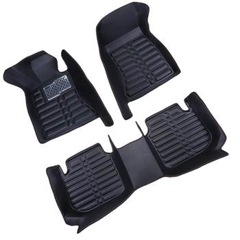 Fully surrounded leather carpet car floor mats