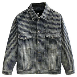 French niche faction retro craftsmanship Washing denim jacket men 2024 new loose workmanship jacket men