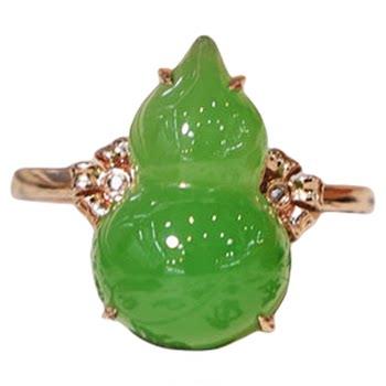 Fashion original design hetian jade jewelry gold inlaid jade ring