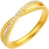 Saturday blessing gold inlaid diamond ring for women