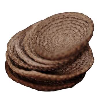 Mibaiyanwu saucer, ຫມໍ້ແລະ coaster, ຖັກແສ່ວດ້ວຍມືບໍລິສຸດ