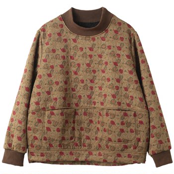 Peacock feifei winter clothing korean version large size flesh-covering print thickened warm women's sweatshirt women's 2025 new style plus velvet