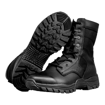 3514侧拉链新式纯牛皮男作训靴黑色超轻训练高帮耐磨登山靴战术靴
