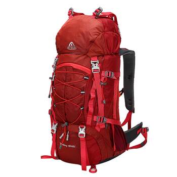 Aiwang suspended mountaineering bag ເປັນມືອາຊີບກາງແຈ້ງ hiking ພູ backpack ຄວາມຈຸຂະຫນາດໃຫຍ່ 50 ລິດກະເປົ໋າເດີນທາງຂອງຜູ້ຊາຍແລະແມ່ຍິງ