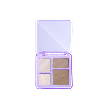 Meishi wild highlighter ແລະ contouring palette all-in-one, shadow ດັງ shadow ເພື່ອດັດແປງ matte pearlescent matte contours ໃບຫນ້າສົດໃສ.