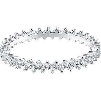 Mengjinyuan personalized geometric silver simple plain ring
