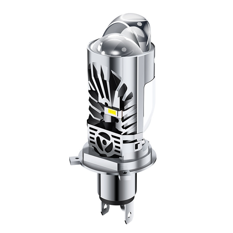 Car LED laser headlight bi-light lens modified strong light h4 far and low beam integrated car light super bright matrix bulb