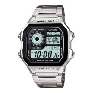 Casio watch men's small square electronic watch ae1200