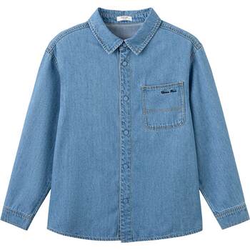 Balabala boys denim shirt pure cotton shirt autumn