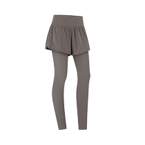 VfU quick-drying fake two-piece sports trousers for women 2024 spring new high-waist slim running fitness tight pants