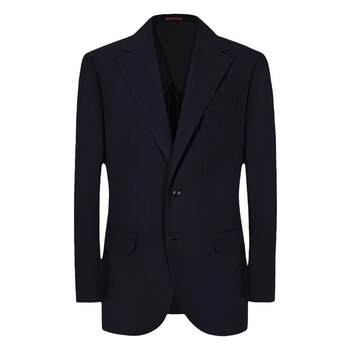 Machine washable worsted wool commuter business suit