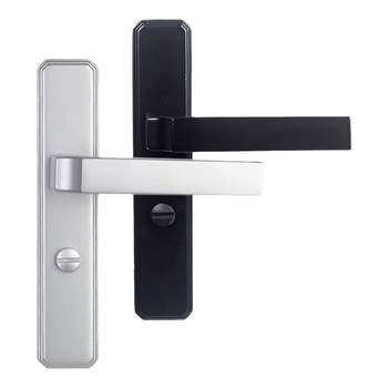 Bathroom single tongue door lock kitchen bathroom titanium magnesium alloy door black keyless universal silent lock handle