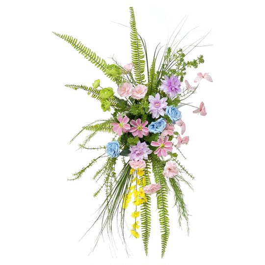 婚庆地排花森系仿真花假花订婚礼生日宴莫奈花园布置装饰迎宾花艺