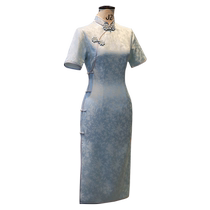Silk cheongsam womens summer high-end mulberry silk young style improved high-end new Chinese ancient style daily dress