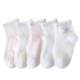 女童袜子儿童夏季薄款宝宝纯白色公主网眼棉袜女孩A类抗菌中筒袜
