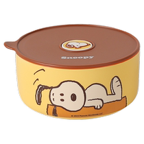 Kawashimaya Snoopy bowl sealed with lid ceramic lunch box microwave heating special lunch box for office workers