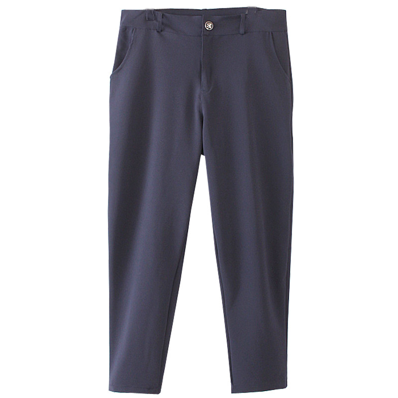 大码女装弹力西装裤300斤胖M秋季简约高腰小直筒商务正装职业西裤