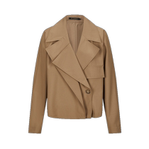 The same style as the mall Disennis 2024 new autumn high-end commuter style short top wool windbreaker jacket for women