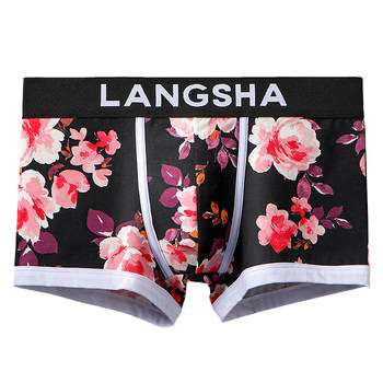 Langsha ຝ້າຍບໍລິສຸດຜູ້ຊາຍ underwear boxer ຫຍໍ້ໄວຫນຸ່ມໃຫມ່ 2024 ກິລາກິລາໃຫມ່ trendy brandy shorts boxer