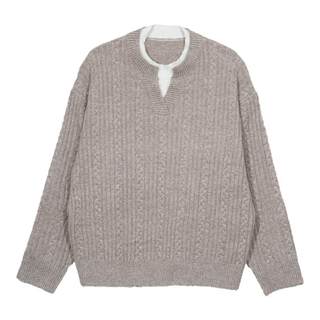 Holocene men's solid color simple loose and versatile top