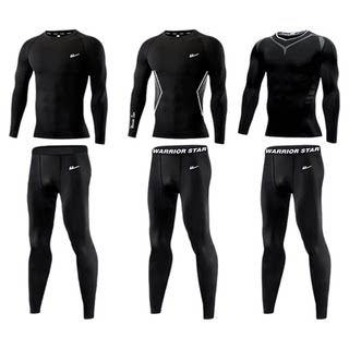 Pull-back tights men's quick-drying football training clothing compression