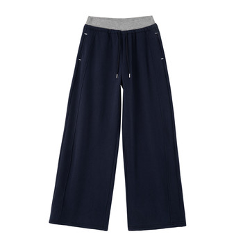 Double waisted sports sweatpants casual sweatpants ສໍາລັບແມ່ຍິງ 26 ພາກຮຽນ spring ໃຫມ່ miu ອອກແບບກົງ pants elastic waist ກວ້າງ pants