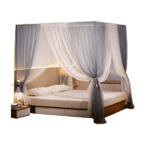 Three-door household floor-standing mosquito net all-inclusive anti-mosquito honeycomb mesh increased space effective anti-mosquito household