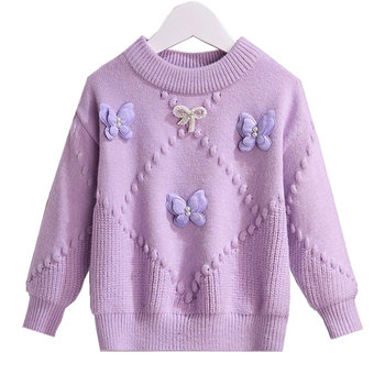 Girls' autumn and winter korean style knitted bottoming sweater