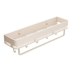 Bathroom Storage Rack, No-Drill Bathroom Shelf for Toiletries, Wall-Mounted Shower Gel and Cosmetics Organizer