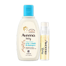 Aveeno Aveeno baby multi-effect moisturizing stick lip balm 4g double care shower gel 2-in-1 100ml