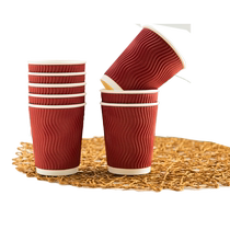 Wedding paper cup disposable cup wedding banquet household red tea wine cup thickened wedding supplies collection wedding banquet happy words