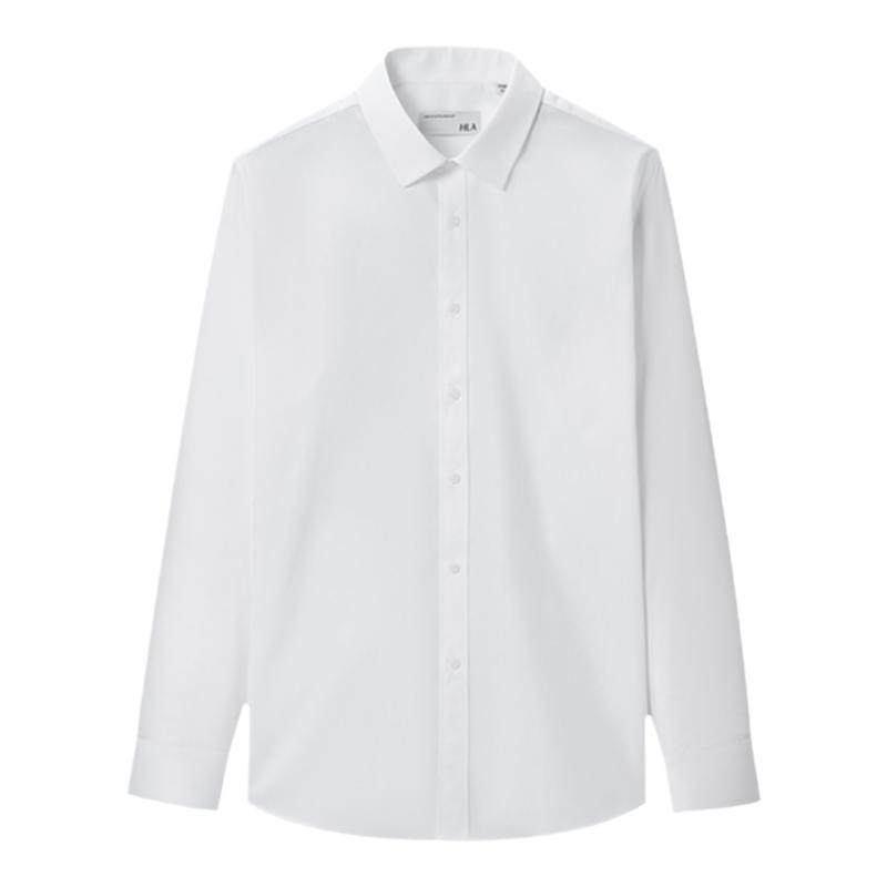 Hailan Home Solid Color Point Collar Business Shirt Men