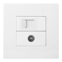 Bull switch socket type 86 concealed telephone cable TV socket panel wall wired socket home