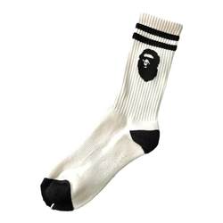 BAPE Ape Man's Head A Bathing Ape SOCKS Towel Bottom High Sports Basketball Socks Elite Cotton Socks