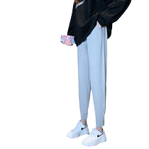 Sports pants for small women plus velvet and thickening new autumn and winter loose harem sweatpants nine-point casual pants