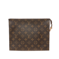 (Self-operated) Second-hand 95 new LV Louis Vuitton presbyopic canvas No. 26 toilet bag series unisex clutch bag