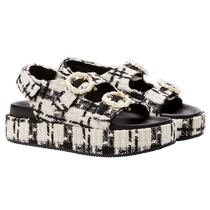 CHARLESKEITH summer womens shoes CK1-71720056 thick-soled pearl diamond casual Birkenstock sandals for women