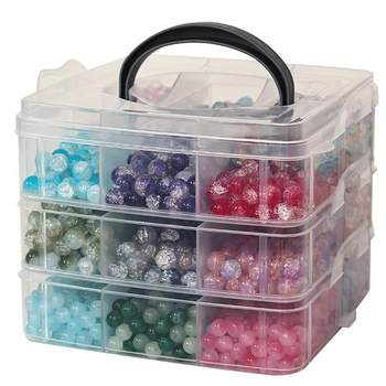 Handmade beaded storage box loose beads glazed beads