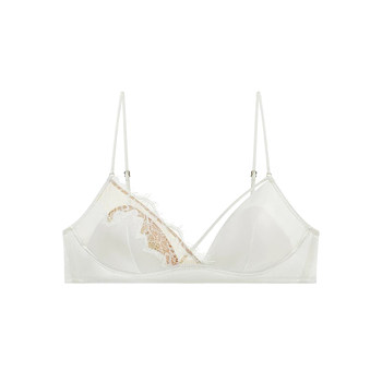 Mulberry silk underwear women's summer thin french silk bra